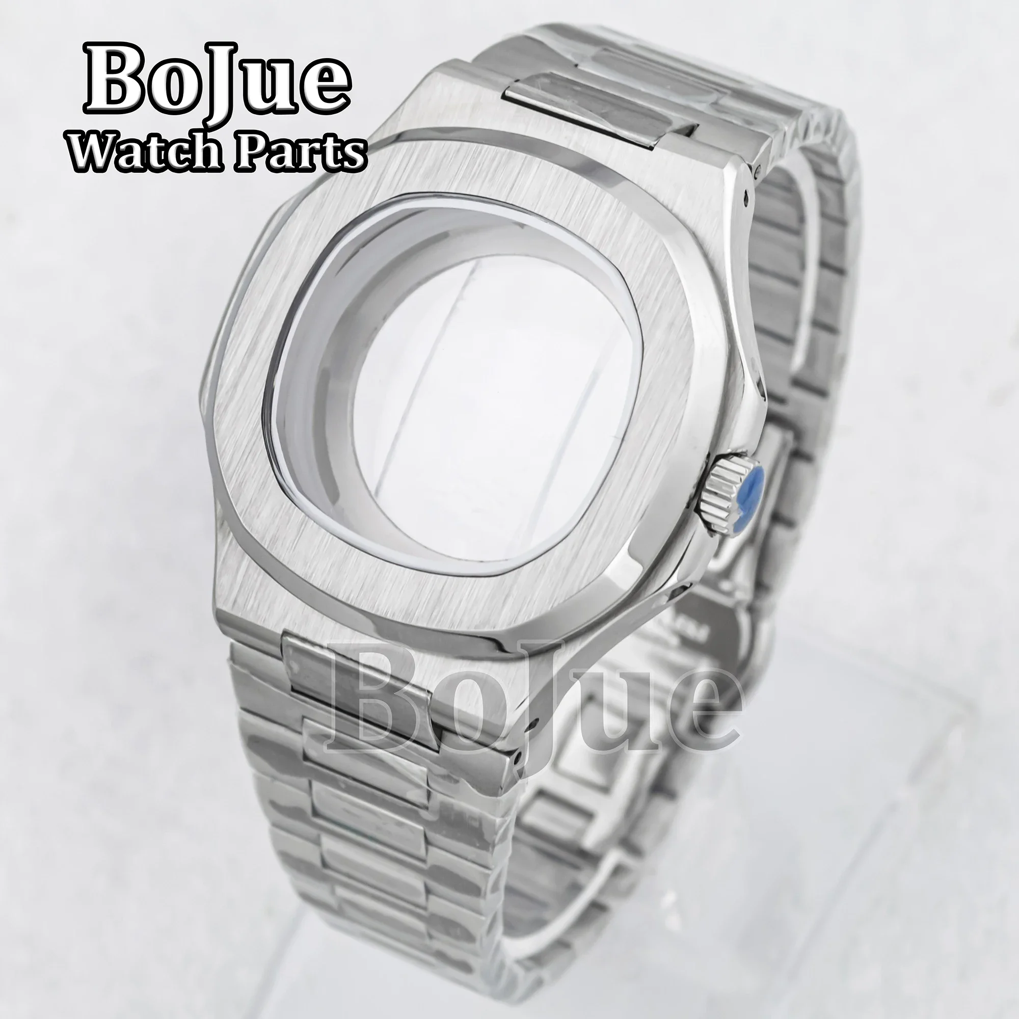 

41mm Men Watch Case Butterfly Buckle Bracelet Strap Parts For Mod Nautilus NH35 NH36 NH38 Movement Sapphire Crystal Glass Case