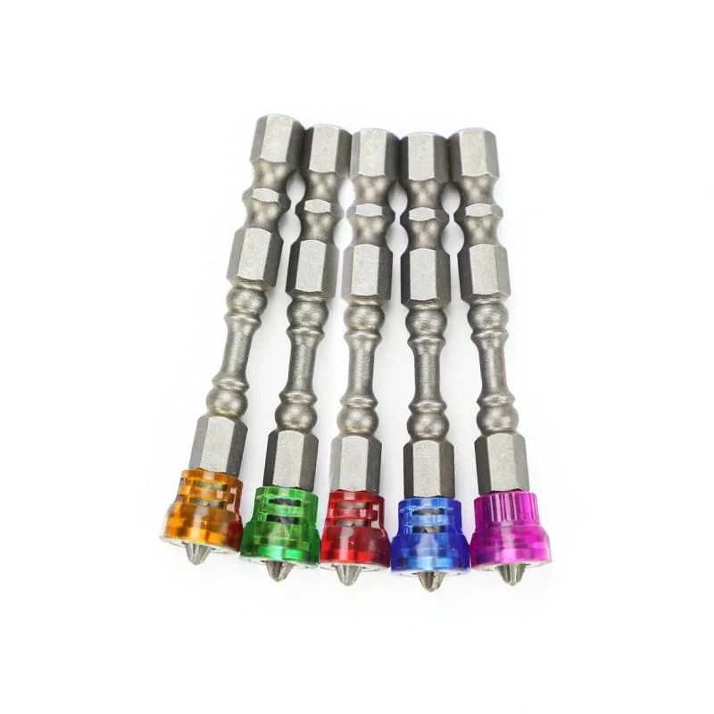 5pcs Screwdriver Drill Bit With Magnetic Bit Bit 1/4 inch 6.35mm Hex Handle Electric Drill Tool Attachment Single Head