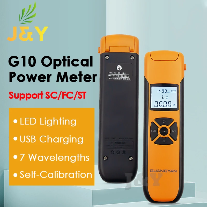 

Optical Power Meter G10 High Precision Rechargeable FTTH Fiber Optic Cable Tester with Flash Light OPM FC/SC/ST Free Shipping