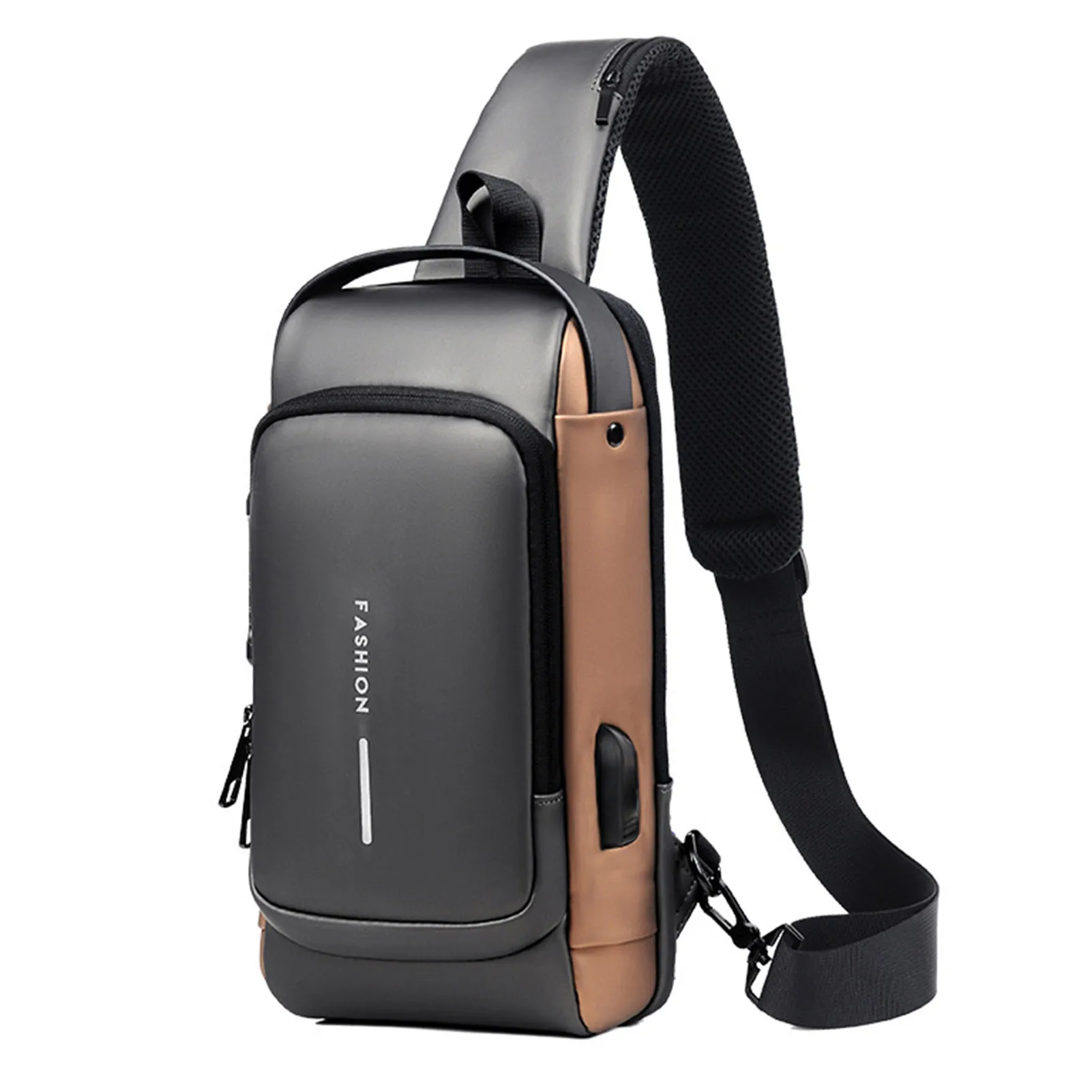 

USB Charging Sport Sling Bag Male Anti-theft Chest Bag Shoulder Messenger Bags With Password Lock