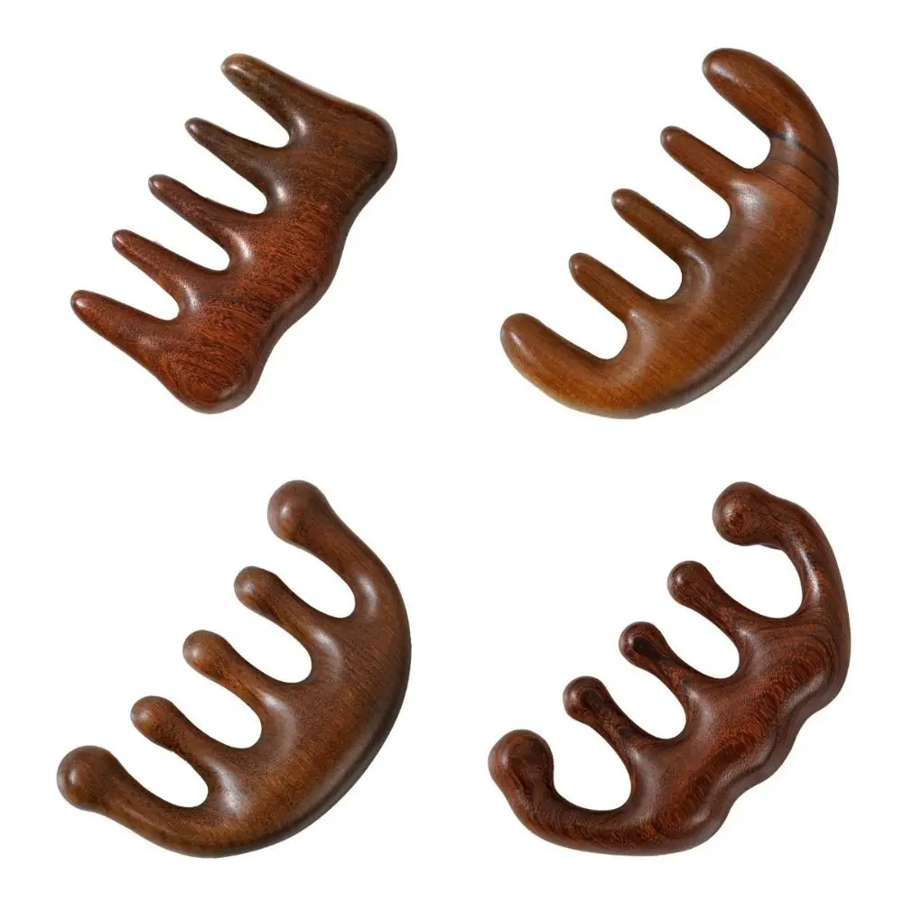 

Meridian Scrapping Sandalwood Massage Comb Anti-static Stimulation Reflexology Wide Teeth Hair Comb Wooden Relaxation Therapy