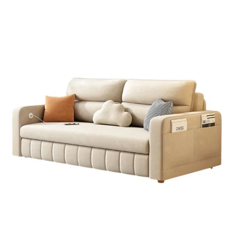 Storage Unique Couches Simple Square Foam Wood Folding Sofa Bed Living Room Modern Designer Sofa Plegable Salon Furniture