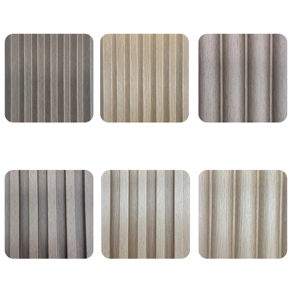 Akuslat Natural Solid Wood Acoustic Wall Panels Fluted Design-Waterproof Eco-Friendly For Home Office Bathroom Outdoor