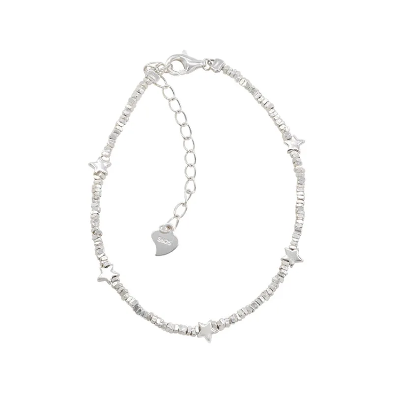 VENTFILLE 925 Sterling Silver Star Bead Bracelet For Women Girl Sweet Romantic Versatile Trend Jewelry Gifts Dropshipping