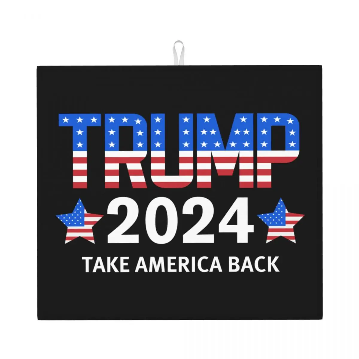 Trump 2024 Dish Drying Pad Custom Absorbent US America Back Microfiber Fast Dry Drainer Mats