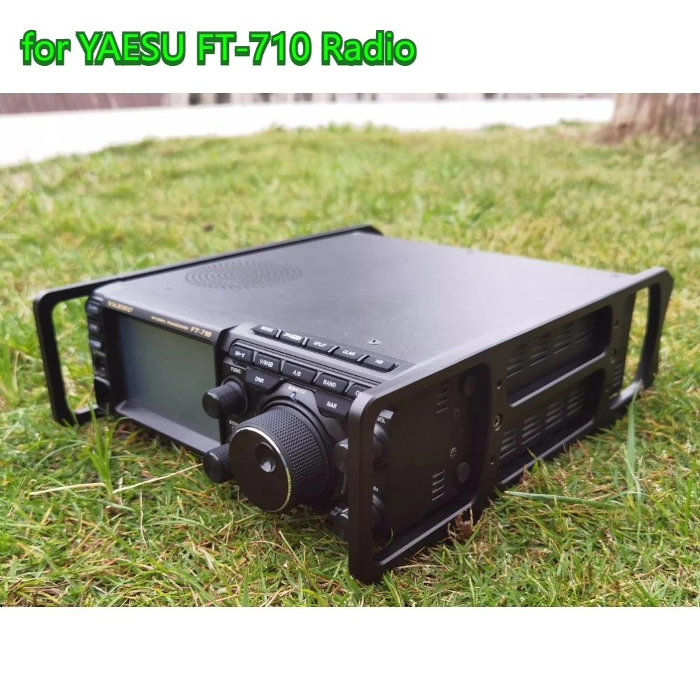 Protector de transporte de manija de caja de escudo de aleación de aluminio CNC para Radio YAESU FT-710