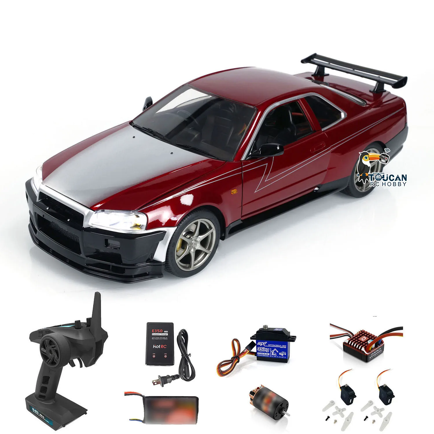 In Stock CAPO R34 RC High Speed Car 1/8 RTR 4WD 4x4 Remote Control Drifting Racing Cars 2-Speed Transmission Vehicles RC Toy