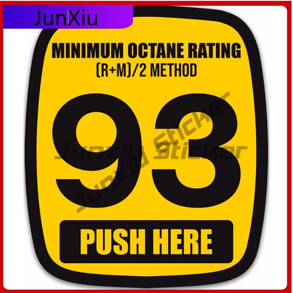 

93 Octane Gas Pump Sticker Label Vinyl Decal Decorative Aquarium Camper Windshield Bumper Truck Electric Scooter Accessories Pvc