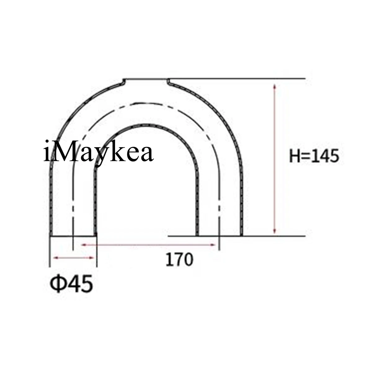 

1-3/4 дюйма, сварочный диаметр 45 мм, нержавеющая сталь 304, санитарный U-образный тройник с обратным изгибом, 3-ходовые фитинги
