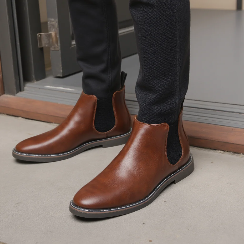 40 ~ 46 Botas Chelsea Masculinas Marca Retro Confortável Moda Masculina Botas