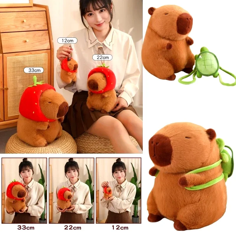 25-55CM Kapibala Capybara Plush Toy Internet Celebrity Capybara Jun Doll Ugly Cute Doll Guinea Pig Doll Boys Girls Anime Kawaii