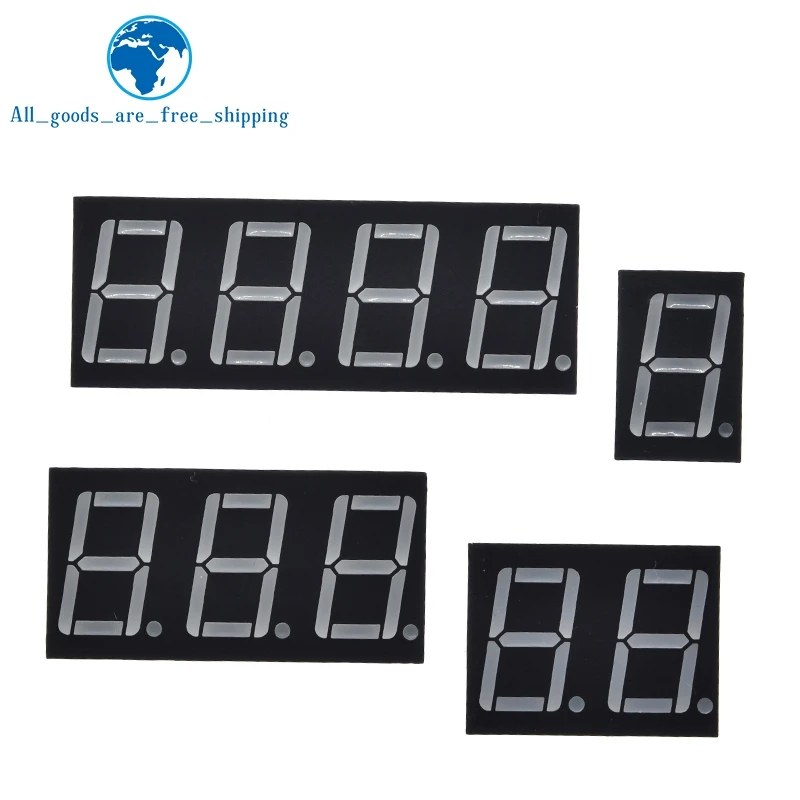 Layar LED 0.56 Inci 7 Segmen 1 Bit/2 Bit/3 Bit/4 Bit Digit Tabung Merah Katoda Umum/Anoda Digital 0.56 Inci Led 7 Segmen