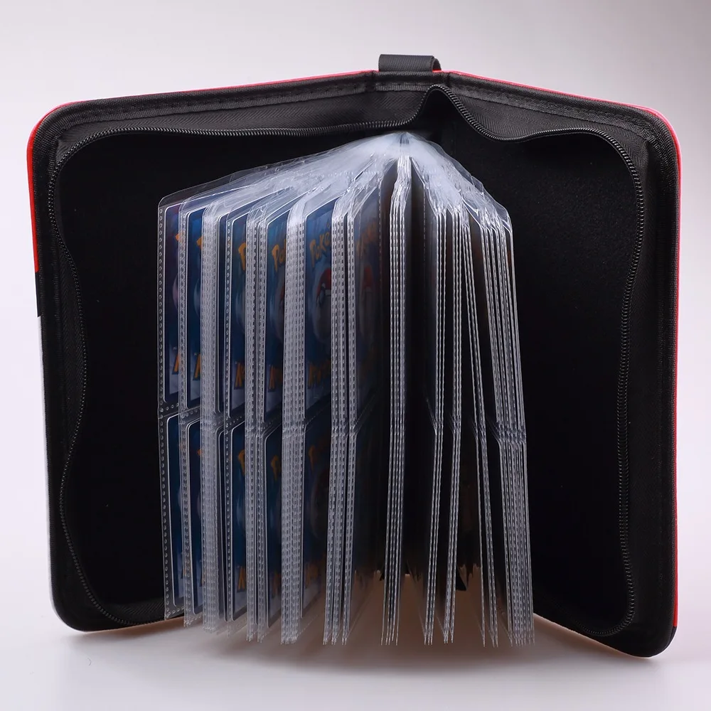 900pcs Red-Eyes Black Dragon Card Book Large Capacity Yu-Gi-Oh! Tvg Ocg Trading Card Pu Leather Zipper Storage Card Book Gifts - view 3