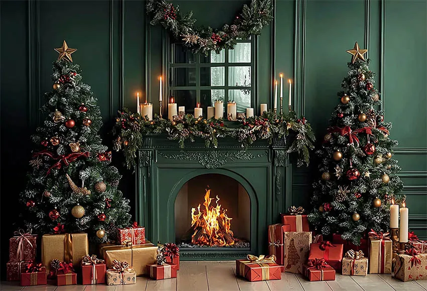 Mehofond-Arrière-Plan de Photographie Murale Verte Européenne, pour Portrait d'Enfant, ixPréChristophe, Couronne de Noël, Cadeaux, Photozone