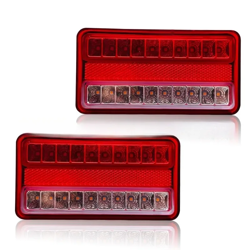 Новинка, 2 шт., 20 светодиодов, 12-80 В, задний фонарь, водонепроницаемый автомобиль, грузовик, прицеп, кемпер, фургон, стоп-тормоз, задние указатели заднего хода, хорошие