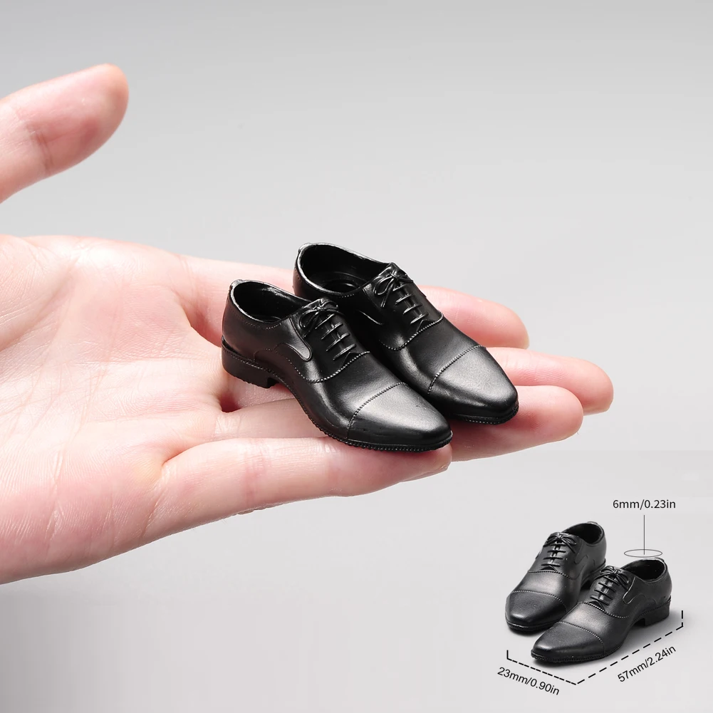 

1/6 Scale Male Leather Shoes Solid Gentleman Shoes Model Fit 12'' Soldier Action Figure Body Dolls