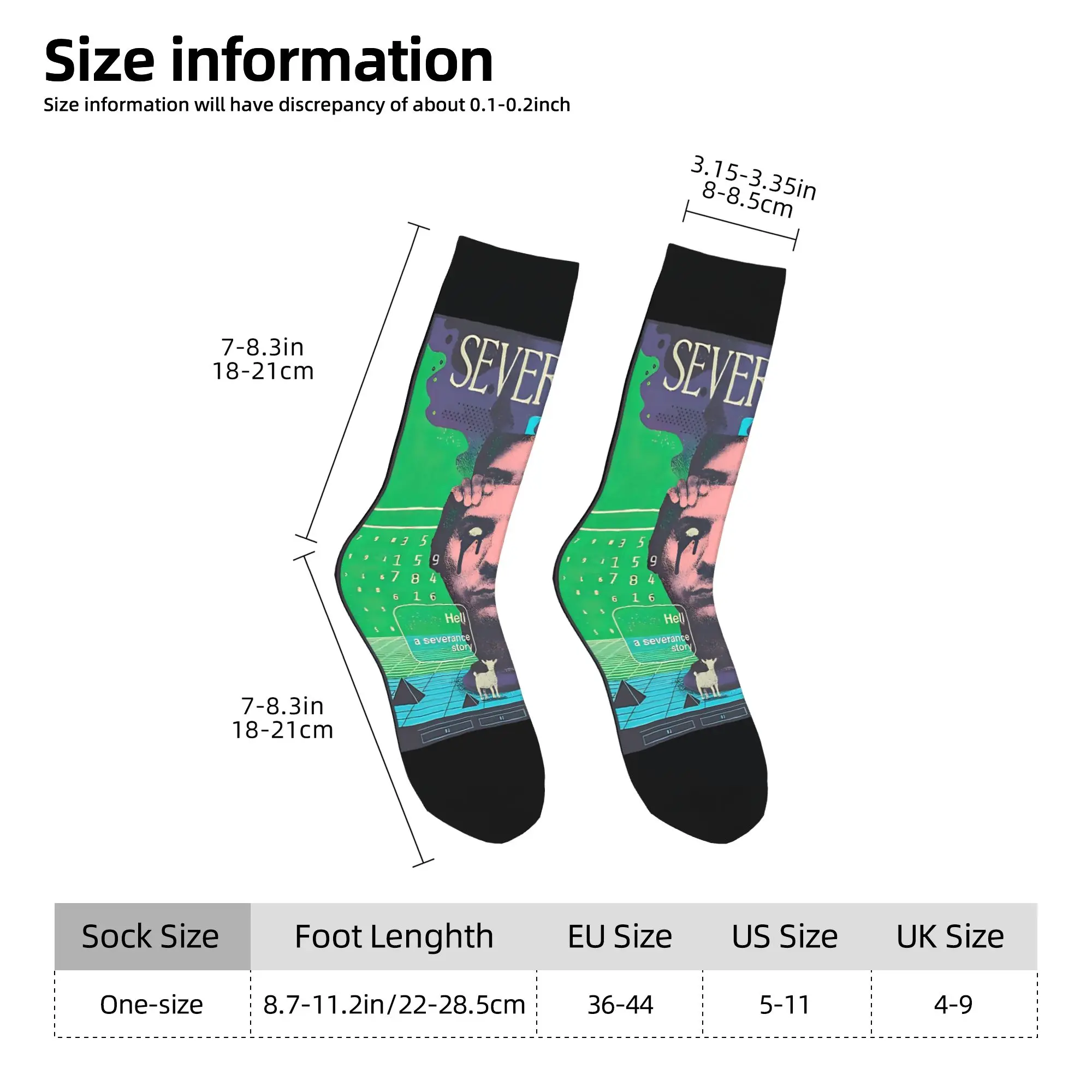 Men Socks lumon industries severance Tv   Stockings Anti Slip Breathable Socks Autumn Gothic Graphic Skateboard Socks