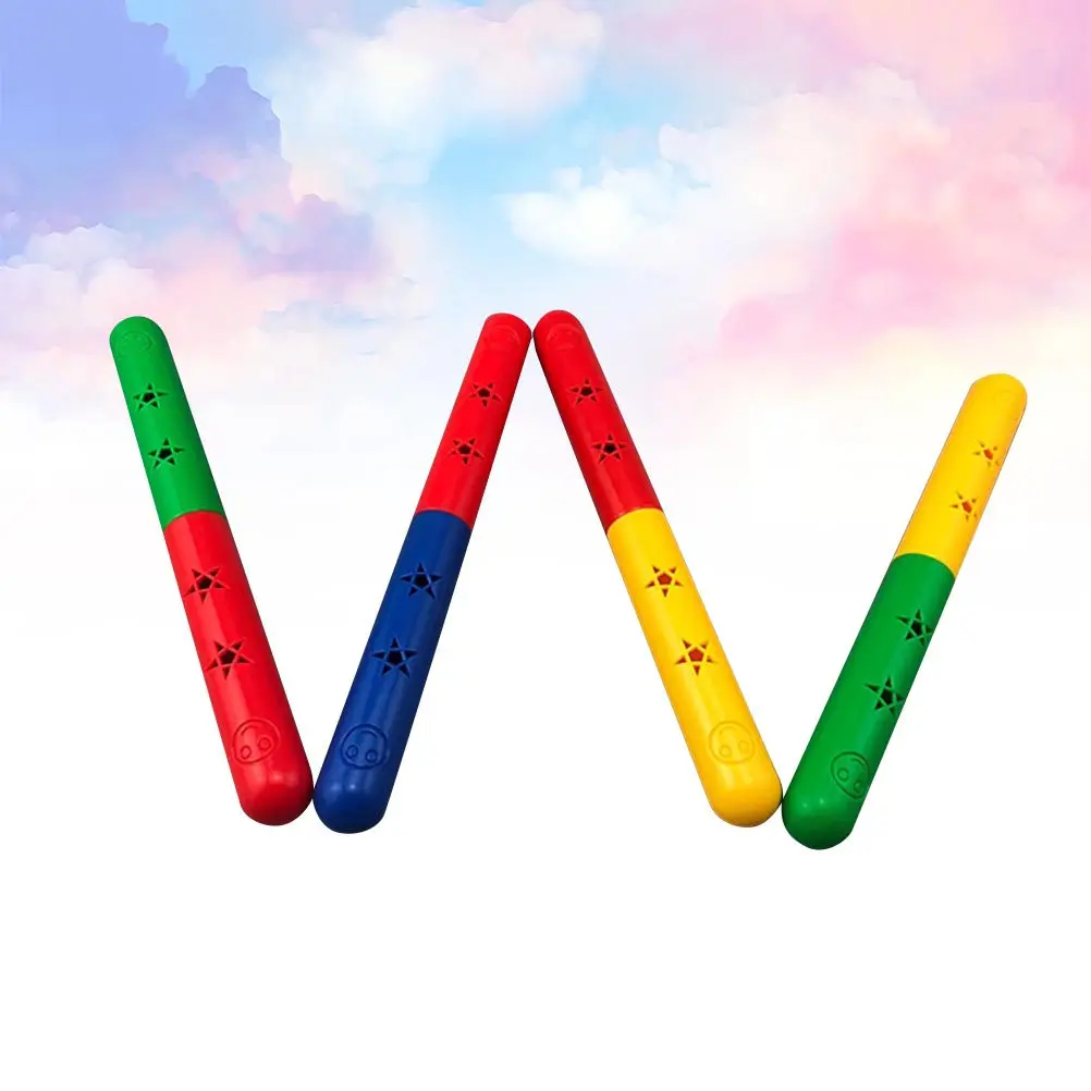 3Pcs Relay Sticks for Kids Lightweight Running Sports Game Gymnastics Wand Bright Eye-Catching Design Smooth Rolled Edge 25Cm