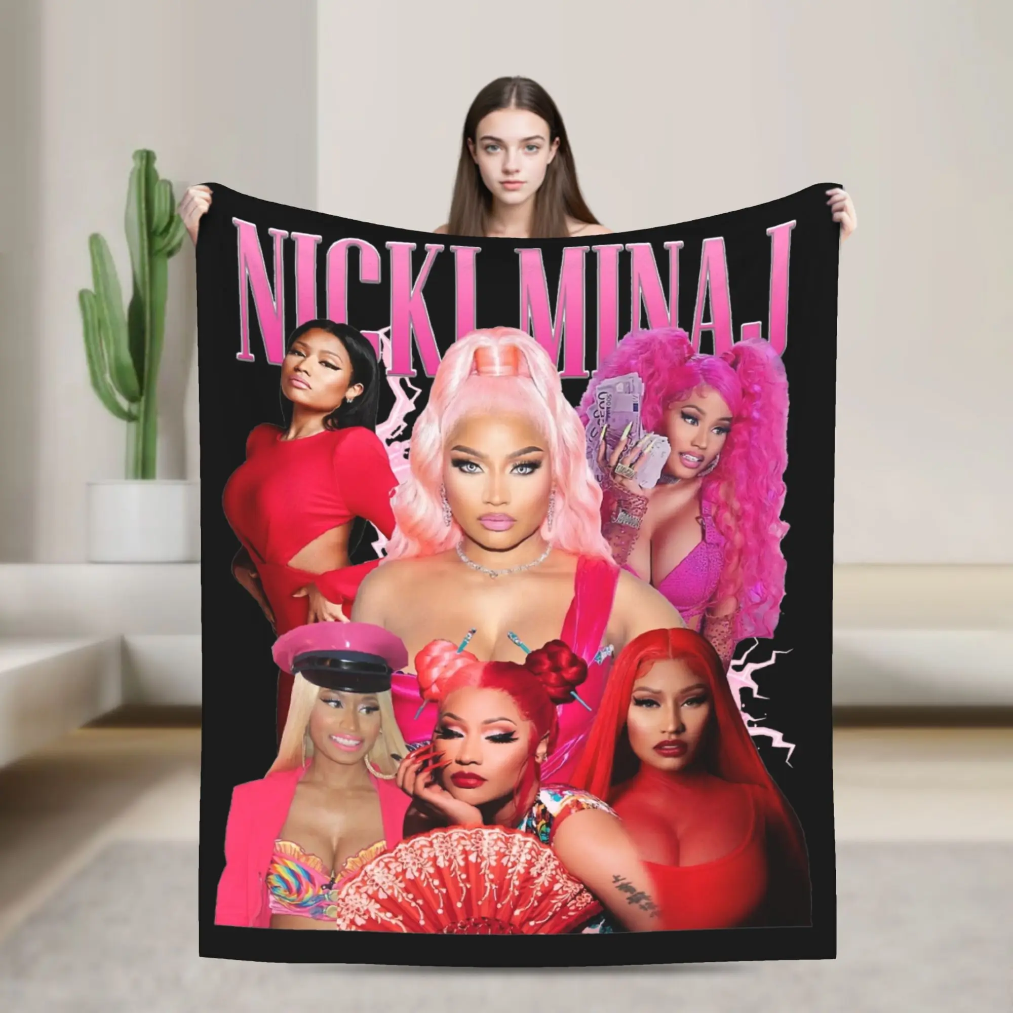 

Nicki Minaj Rapper Blankets Flannel Decoration Multifunction Soft Throw Blanket for Bedding Outdoor Bedspreads