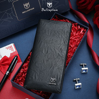 2025 Men Wallet Long Multi-card Ultra-thin Business Casual Large Capacity Wallet Card Holder Men's Genuine Leather Clutch Retro