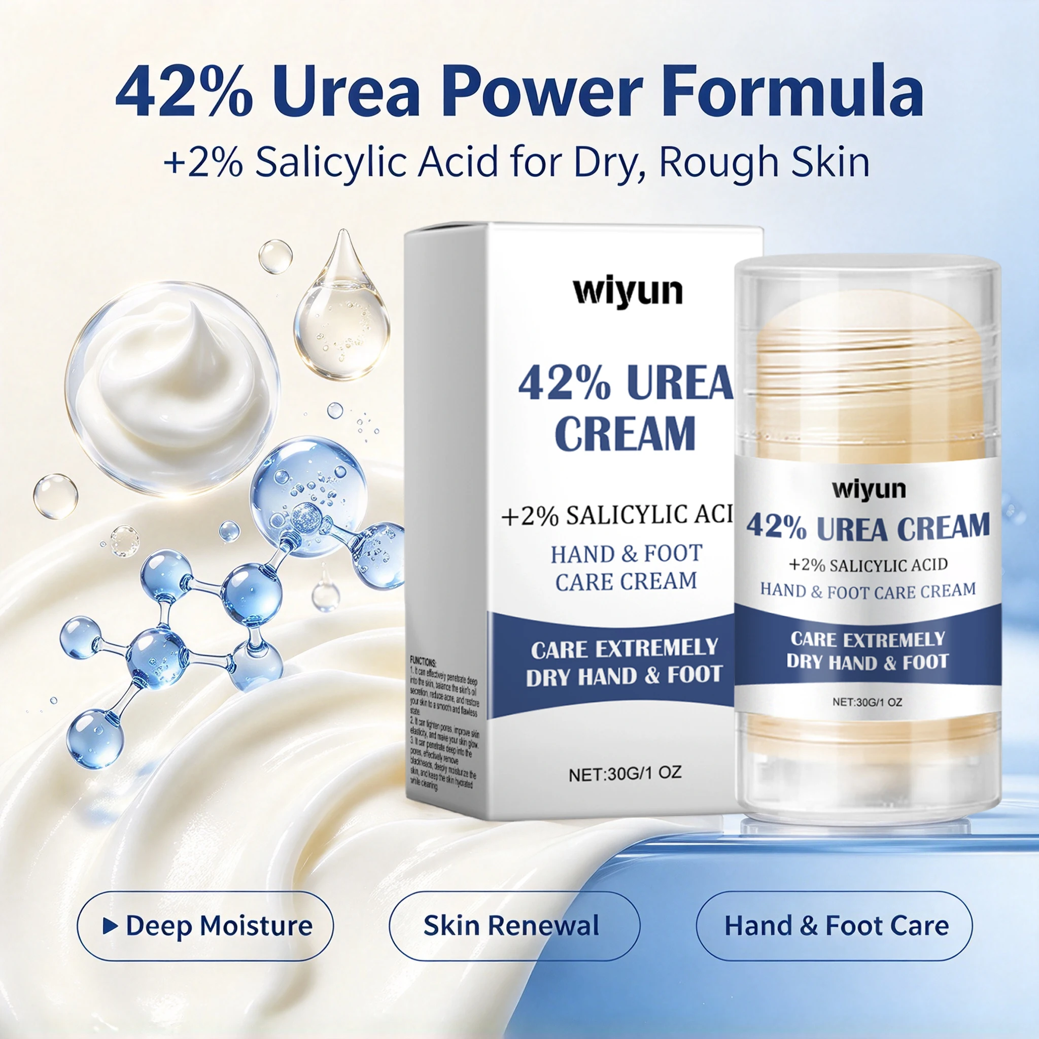 42%Urea Cream Percent For Feet Plus Salicylic Acid Foot Cream and Hand Cream Maximum Strength with Hyaluronic Acid Tea Tree
