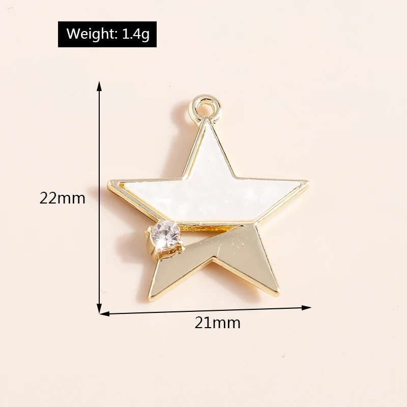 Leslie 5 stücke exquisite Perle Kristall Sonne Mond Sterne bezaubert Rakete Astronauten Anhänger für DIY Schmuck Herstellung Zubehör – Detail 13