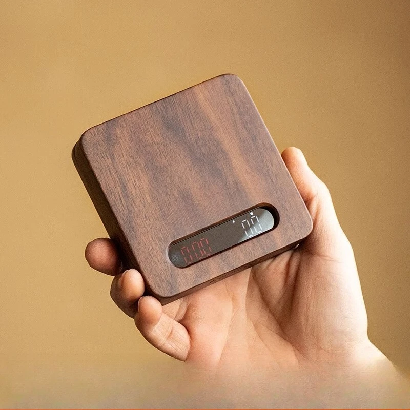 

Electronic scale Small Italian hand brewing professional coffee scale Solid wood timing scale Extended child
