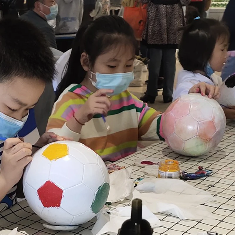 

New White Soccer Ball Size 5 Official Size Lightweight For Kids Adult Football Toy Educational Plaything Sports PVC DIY Gift