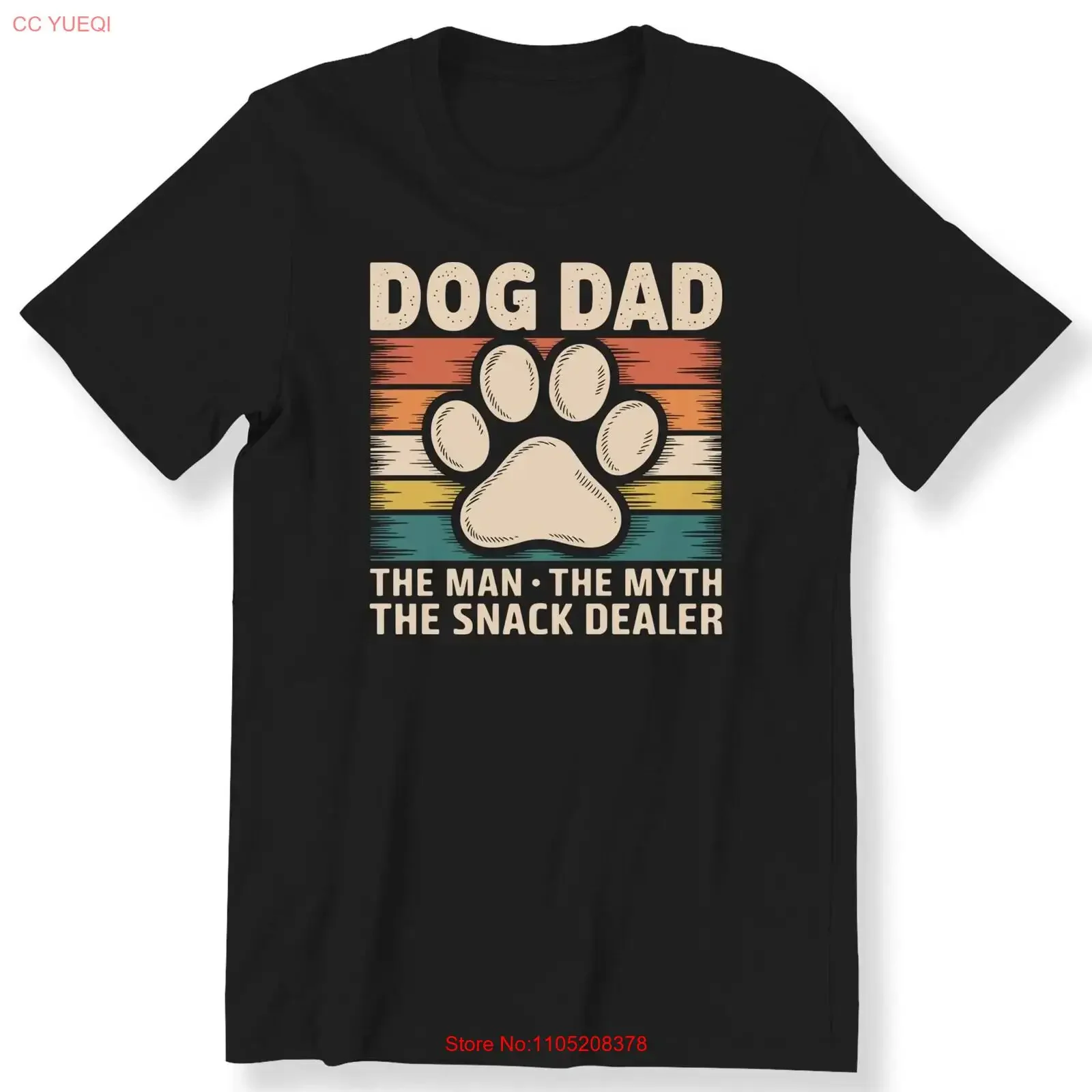 Dog Dad The Man Myth Snack Dealer T shirt For Men Lover Father's Day vintage Washed Stretched Versatile Top For Everyday Wear