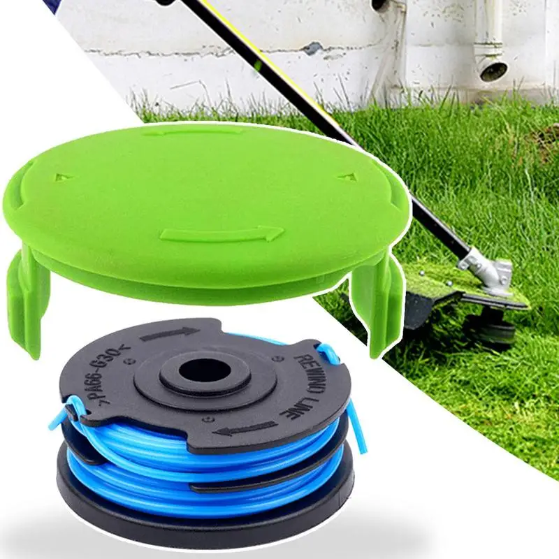 Grass String Trimmer Spools String Trimmer Cap Cover Set String Lawn Mower Refill Grass Trimmer Nylon Spool For Gardening Helper