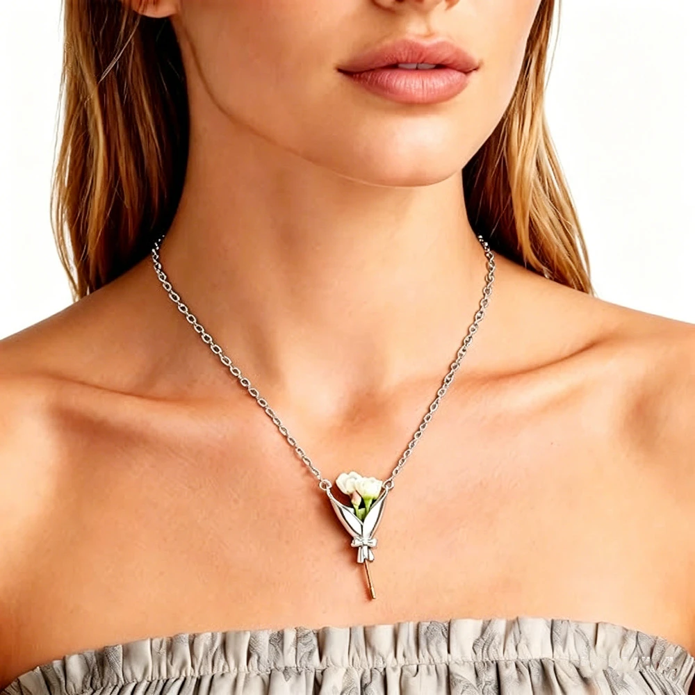 قلادة زهور إبداعية أنيقة متعدد - مراجعة Women Accessories Bouquet وسعره