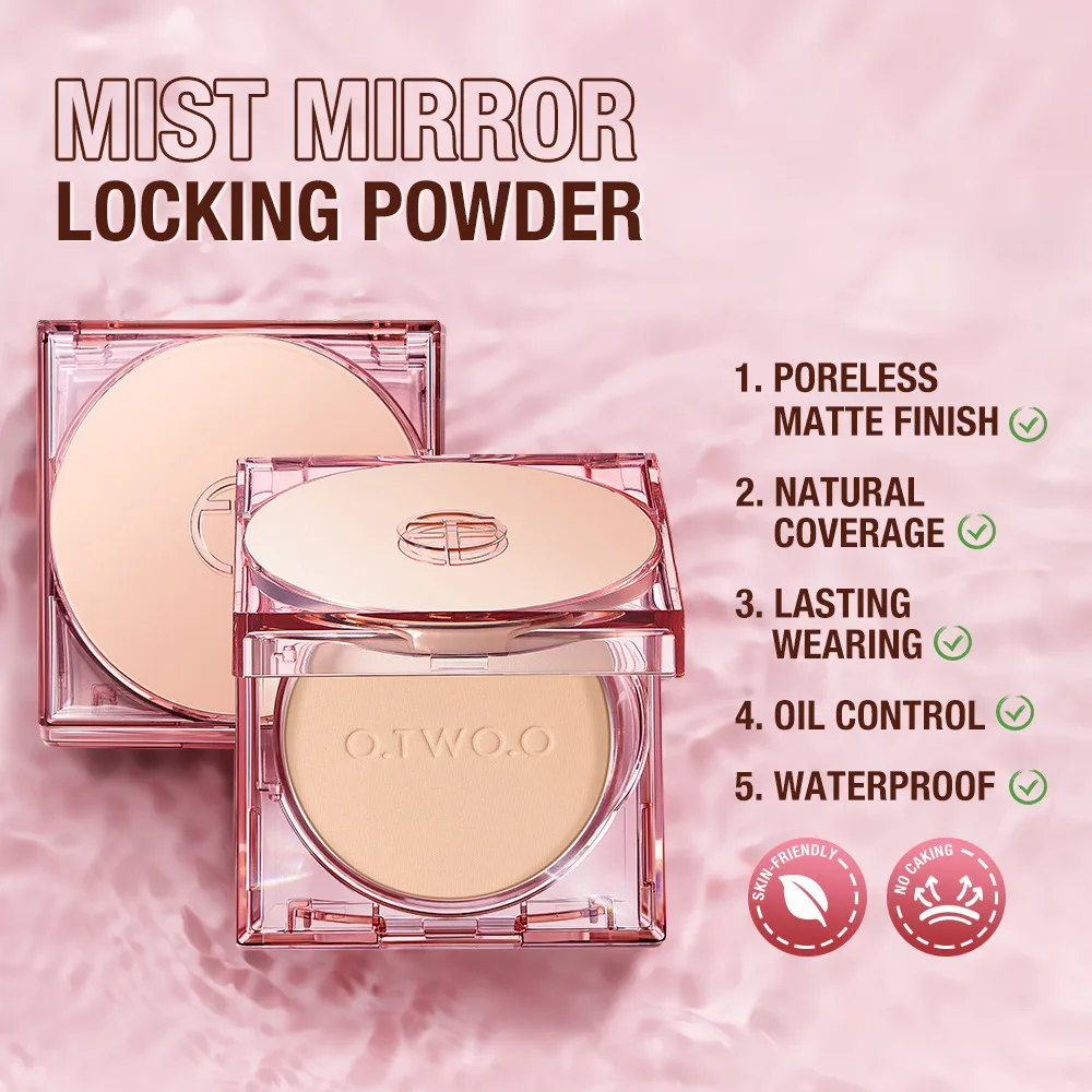 O. TWO. O Setting Powder SC055 Concealer Dry Wet Dual Purpose Dry Powder Set Up Lightweight Concealing Pressed Finishing Powder