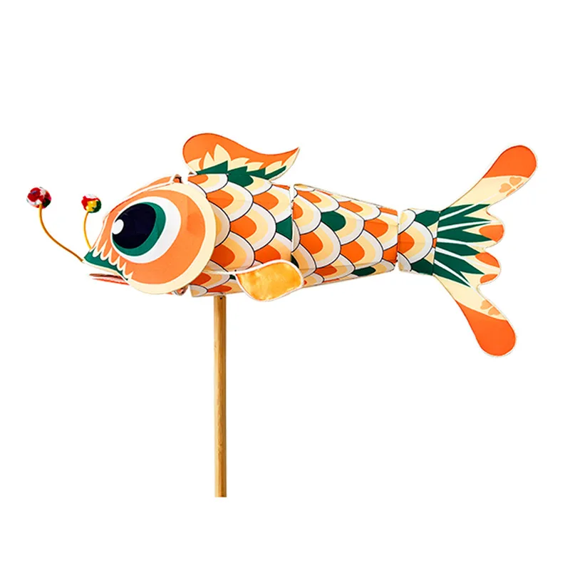 Handheld intangible cultural heritage fish lantern Mid-Autumn Festival National Day Internet celebrity photo clock in handmade