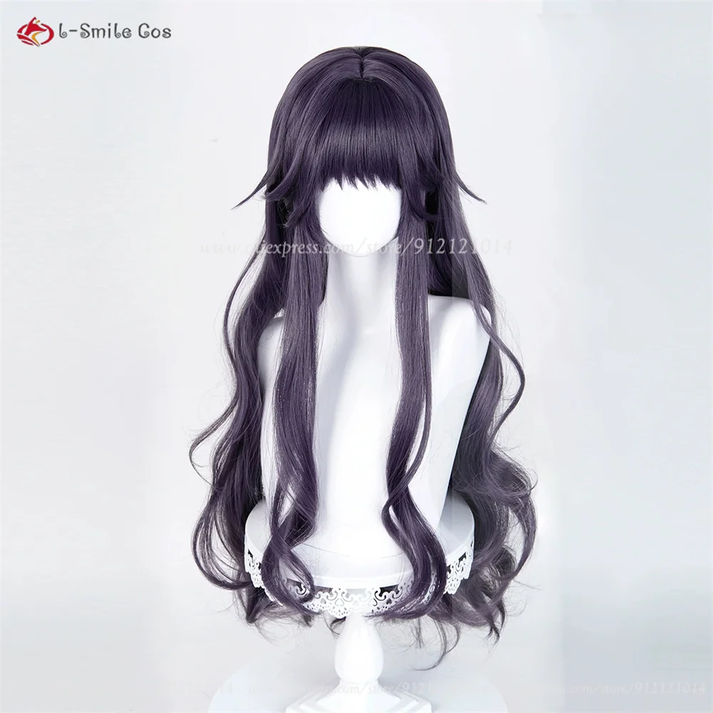 Waguri Kaoruko‌ Cosplay Wig Purple Grey 90cm Cruly Wigs For Women Cosplay Anime Wigs Heat Resistant Synthetic Hair Halloween
