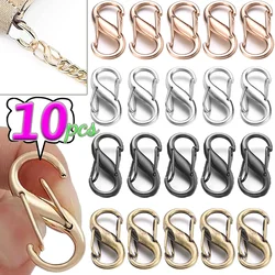 1-10pcs Stainless Steel S-shape Buckle Snap Hook Spring Bag Cahins Clasps Connectors for DIY Jewelry Making Findings Accessories