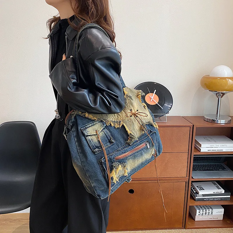 borsa-tote-da-donna-con-tracolla-a-spalla-singola-stile-punk-in-denim-vintage-retro-minimalista-con-colori-a-contrasto-per-pendolarismo