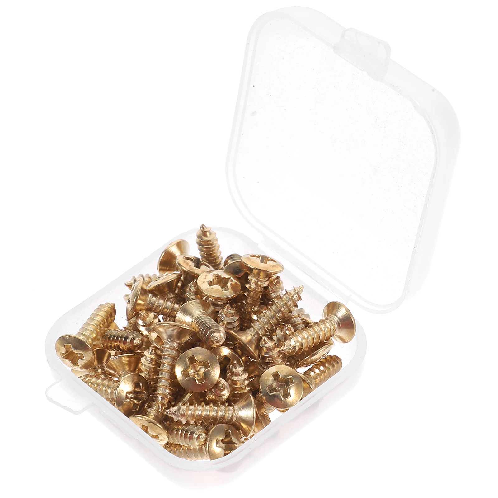 

50pcs Golden 3x12mm Guitar Bass Pickguard Screws Durable Iron Easy Storage Fashionable Enhancement Accessories Kit