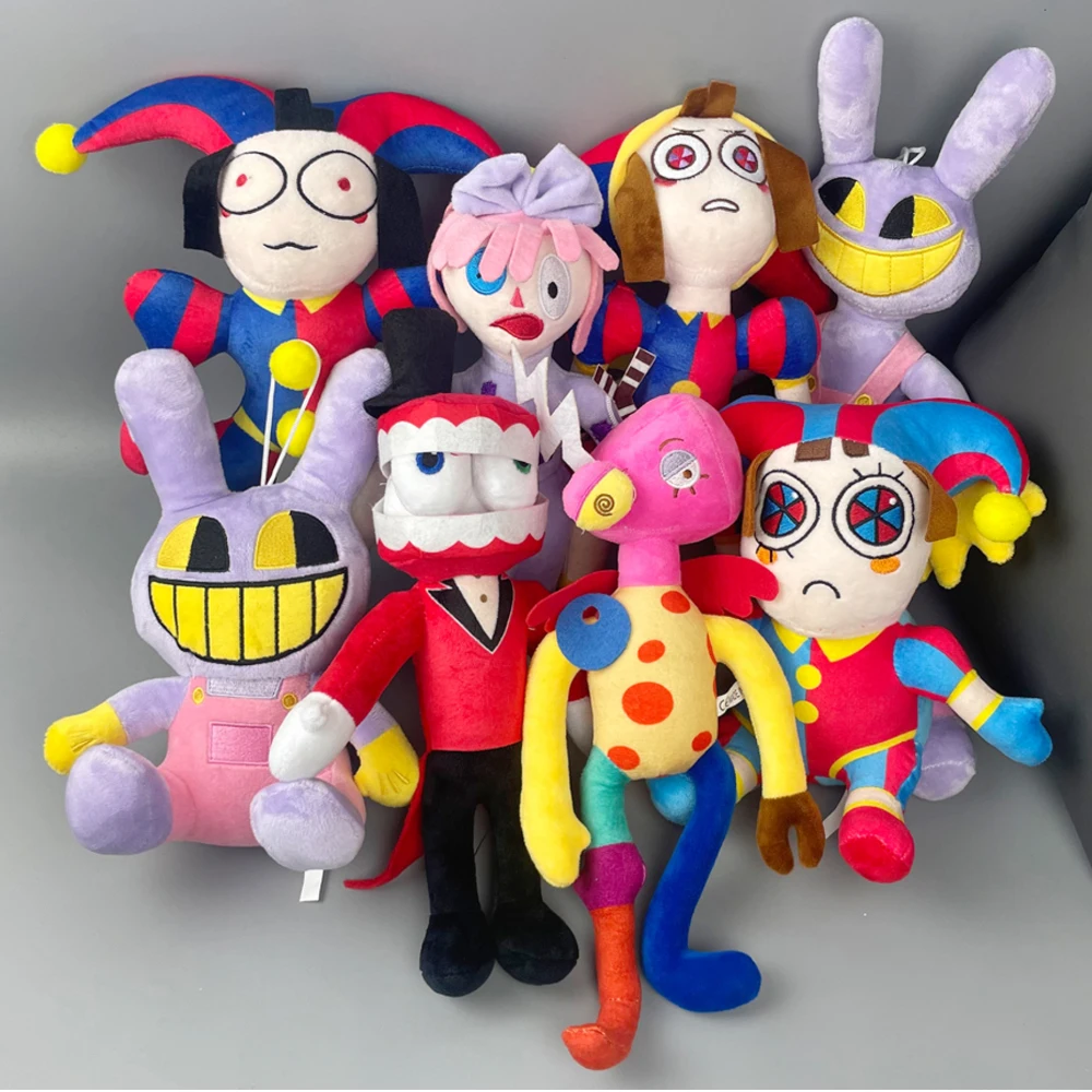 33style The Amazing Digital Circus Plush Pomni and Jax Plushie Doll Toys Cute Stuffed Animal Birthday for Kids Children Christma