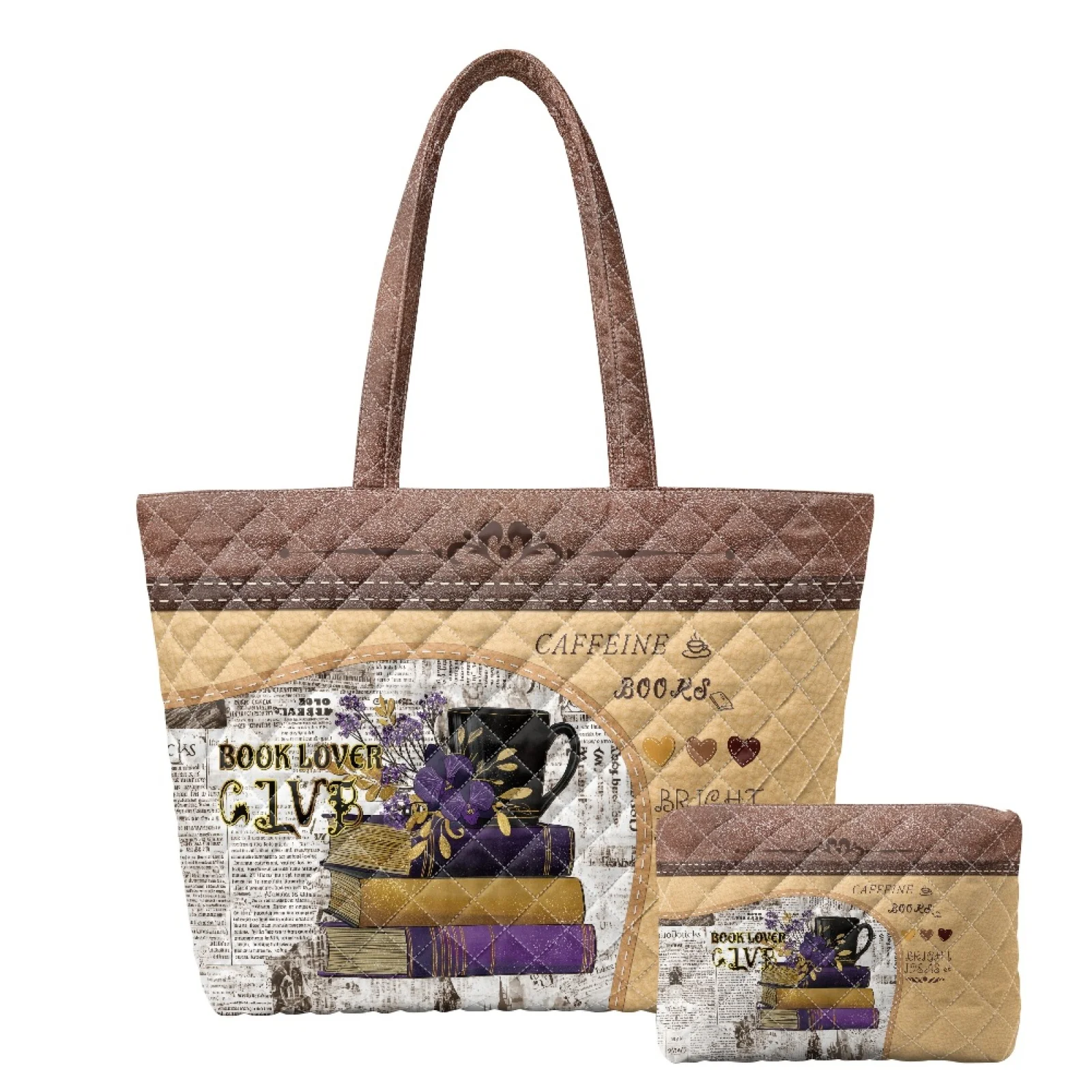 Coloranimal Patchwork Floral 2pcs Set Embroidered Tote Bags Handbags for Travel Leisure Time 2026 New