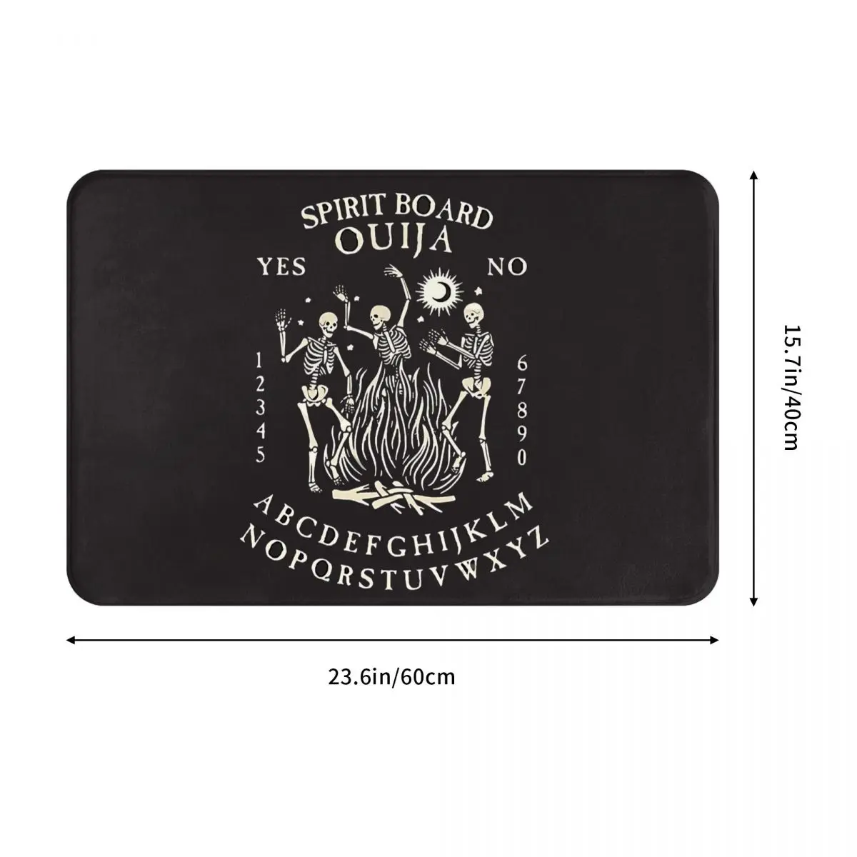 Ouija Board Non-slip Doormat Spirit Dancing Skeletons Bath Bedroom Mat Outdoor Carpet Home Pattern Decor