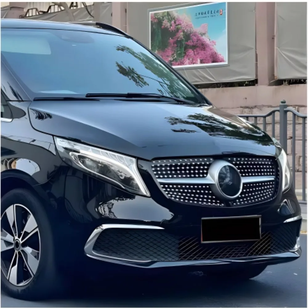 

Передняя решетка в ромбовидном стиле, впускная решетка бампера для Mercedes-Benz V-Class W447 V260 V250 2015-2019 2020-2023, аксессуары для тюнинга