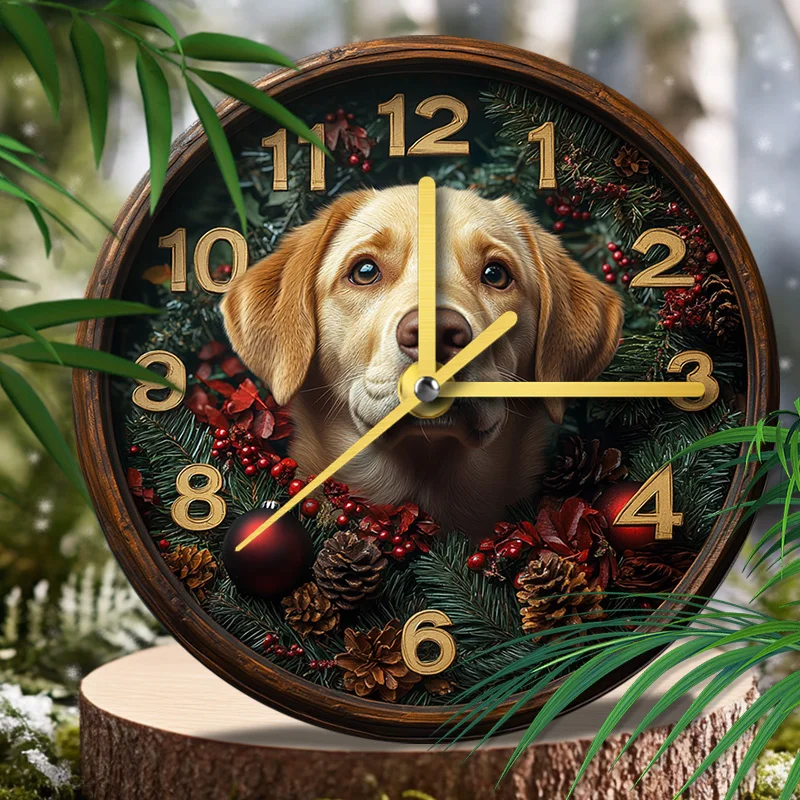 POP Labrador Retriever Pet Clock Perfect Pet Memorial Gift for Dog Lovers - Ideal Christmas Decoration for Home