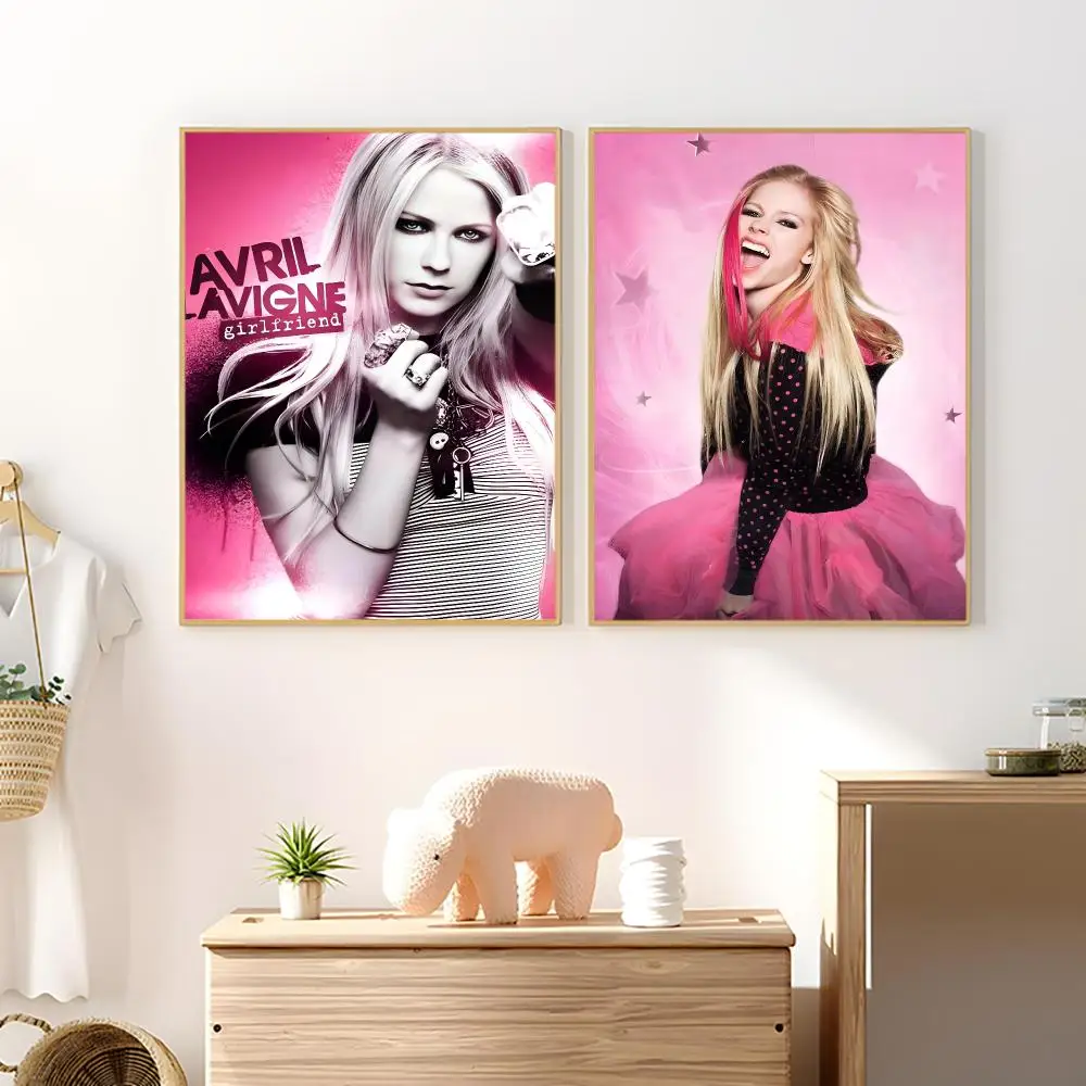 Music Rock Canadian A-Avril Lavigne Poster High-definition Printed Canvas Painting, Home Wall Decoration, Frameless