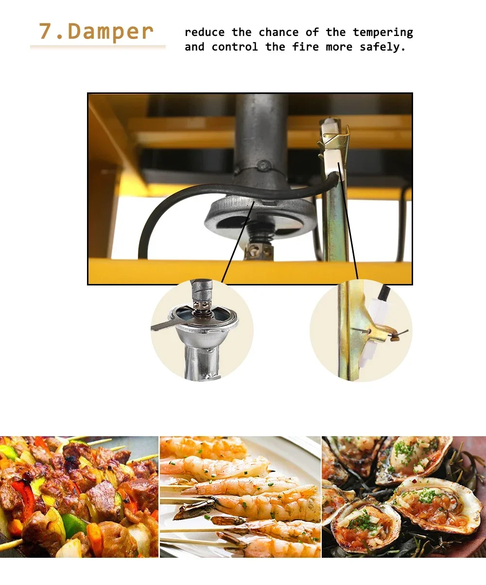 HomeWise صغيرة محمولة 2 شعلات شواء شواء غاز البترول المسال صينية أدوات الشواء ارتفاع قابل للتعديل للنزهة في الهواء الطلق الشواء مع CE