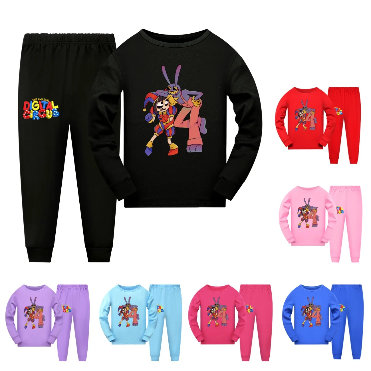 

Amazing Circo Digital Clothes Kids Long Sleeve T Shirt Pants 2pcs Set Toddler Girls Cartoon Pomni Jax Pajama Sets Boys Sleepwear