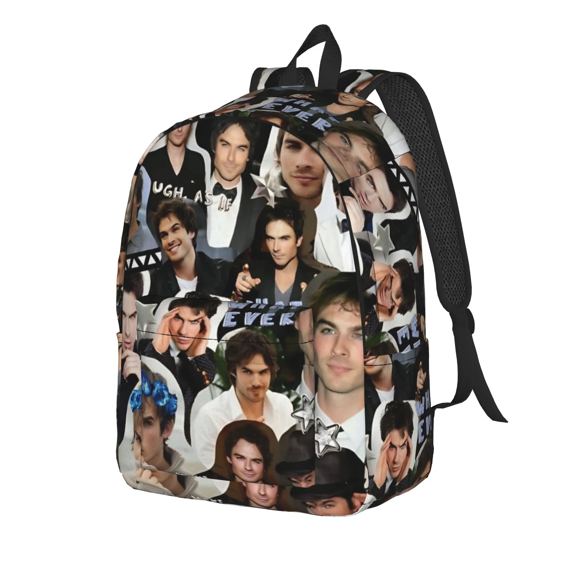 The Vampire Diaries Resuable Movie Backpack Damon Salvatore Girl Polyester College Backpacks Print Casual School Bags Rucksack