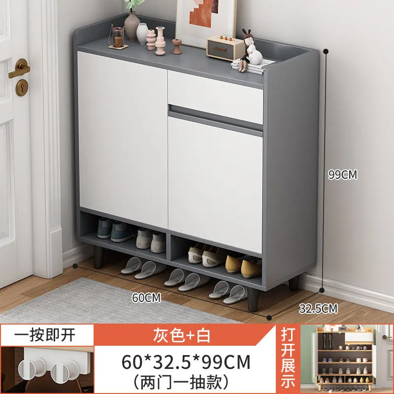 خزانة أحذية خارج الممر، باب منزلي 2025 منزل شعبي جديد، تخزين متكامل ذو سعة كبيرة