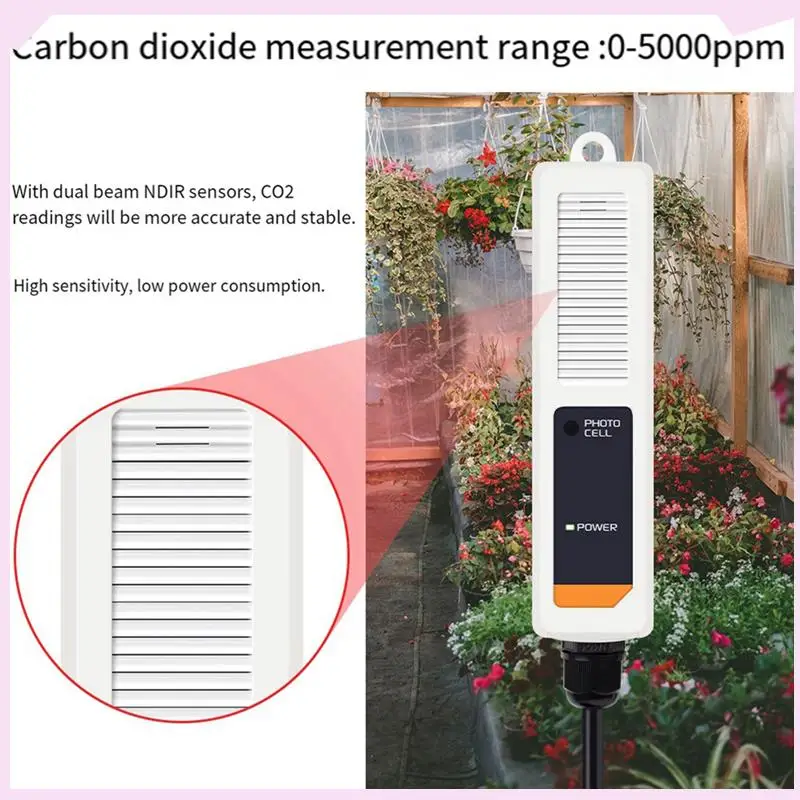 B24B Agc30 Smart CO2 Controller Dual Channel NDIR CO2 Sensor Day Night Carbon Dioxide Detector For Greenhouse US Plug