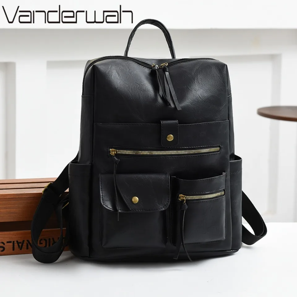 Large Capacity Retro Style Soft Women's Backpack, Convertible Shoulder Bag, Perfect for Commuting and Travel