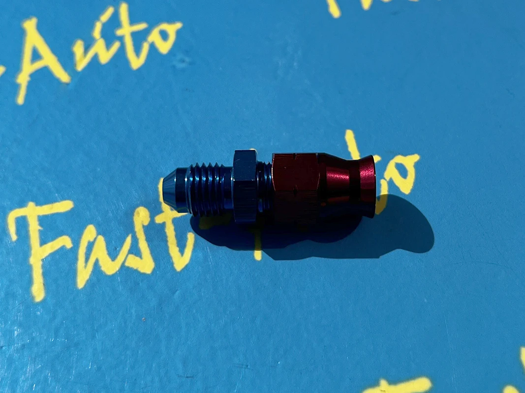 Straight 7/16-20unf thread Hard Tube Adapter adaptor an4 an-4 -4an male to 1/4